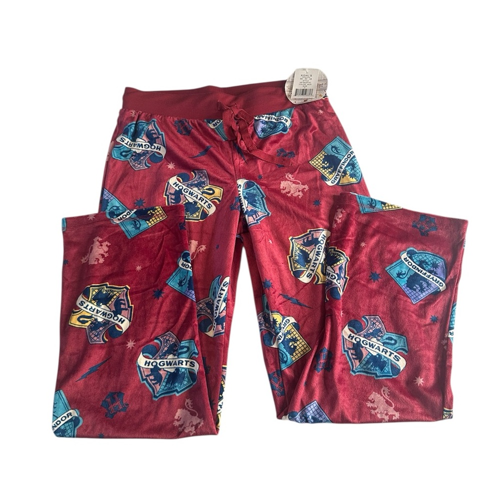 Warner Bros. Pink and Blue Harry Potter Women Pajama Pants, size small
